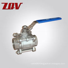 3 Piece Stainless Steel Ball Valve 1000 PSI